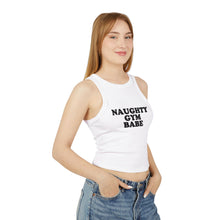 Load image into Gallery viewer, Naughty Gym Babe Micro Rib Racer Tank Top