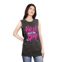 Load image into Gallery viewer, Unisex Stonewash "Never Stop Playing" Tank Top