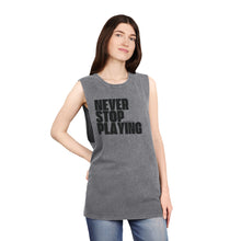 Load image into Gallery viewer, Stonewash Tank Top - 'Never Stop Playing'