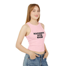 Load image into Gallery viewer, Naughty Gym Babe Micro Rib Racer Tank Top
